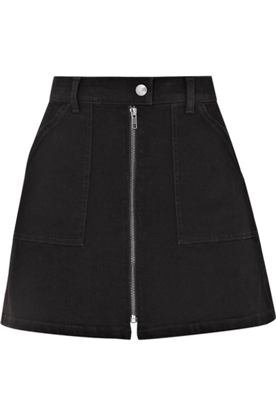 Shop Madewell Denim Mini Skirt In Black
