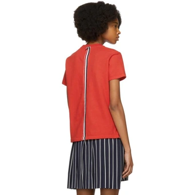 Shop Thom Browne Red Classic Pique Relaxed T-shirt In 600 Red