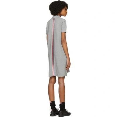 Shop Thom Browne Grey A-line Polo Dress In 055 Lt Grey