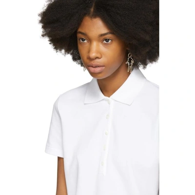 Shop Thom Browne White Stripe Relaxed Polo