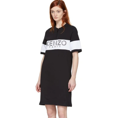 Shop Kenzo Black ' Sport' Zipped Dress