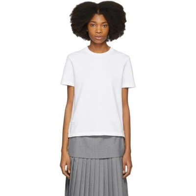 Shop Thom Browne White Classic Pique Relaxed T-shirt In 100 White