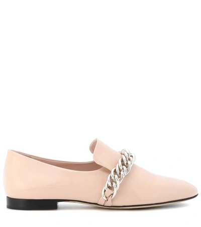 Shop Christopher Kane Patent Leather Slippers In Pink