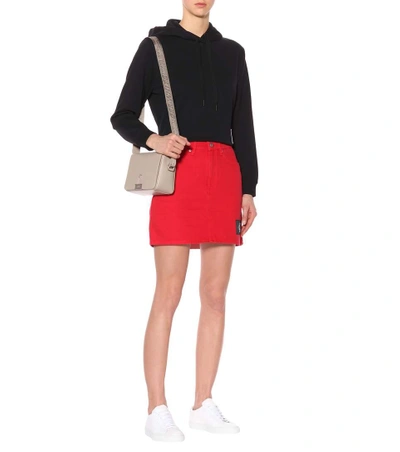 Shop Calvin Klein Jeans Est.1978 Denim Miniskirt In Red