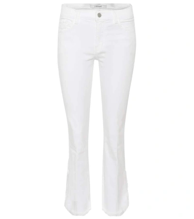 Shop J Brand Selena Bootcut Cropped Skinny Jeans In White