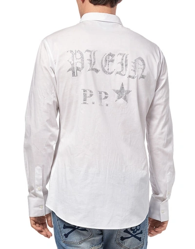 Shop Philipp Plein Shirt Platinum Cut Ls "calvin"