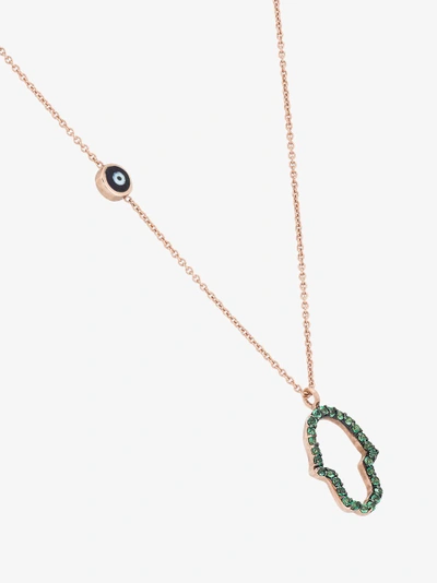 Shop Alemdara 18k Rose Gold Hamra Didion Diamond Necklace In Metallic