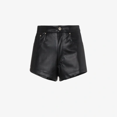 Shop Blindness Faux Leather Shorts In Black