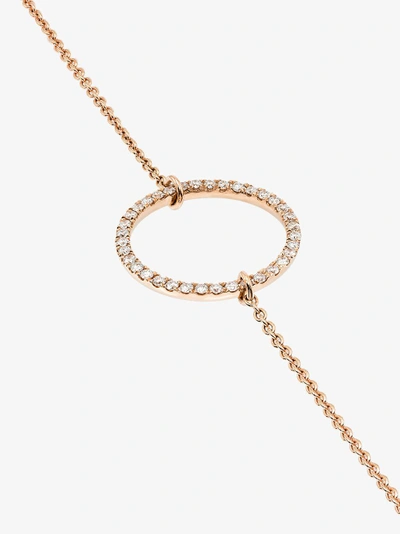 Shop Rosa De La Cruz 18k Rose Gold Eternity 15 Diamond Bracelet In Metallic