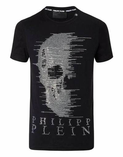 Shop Philipp Plein T-shirt Round Neck Ss "ghost -s"