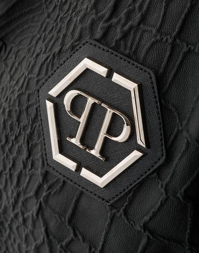 Shop Philipp Plein Leather Jacket "artem"