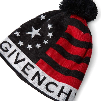 Shop Givenchy Usa Knitted Bobble Hat In Black