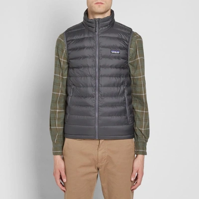 Shop Patagonia Down Sweater Vest In Grey