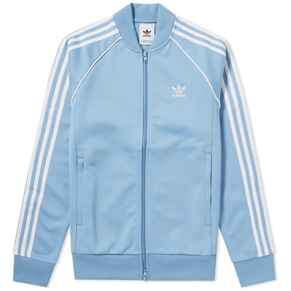 adidas originals superstar track top blue