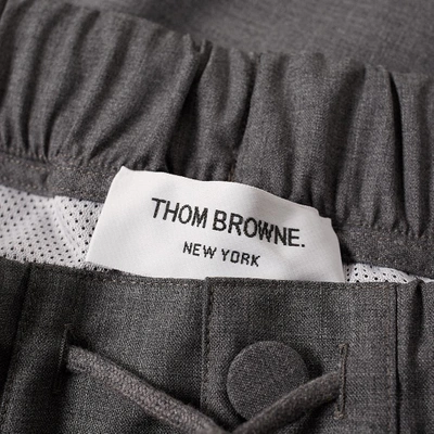 Shop Thom Browne Stripe Wool Sweat Pant In Grey