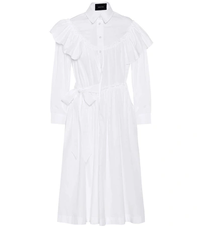 Shop Simone Rocha Cotton Poplin Dress In White