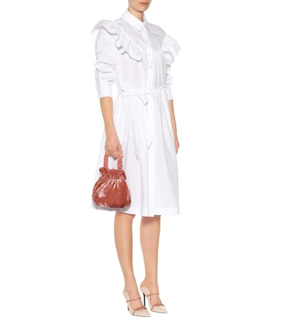 Shop Simone Rocha Cotton Poplin Dress In White