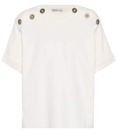 Shop Agnona Cotton And Cashmere Top In White
