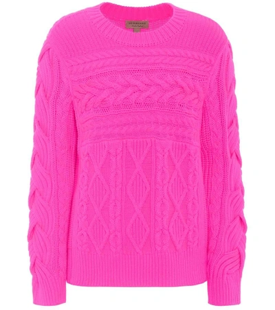 Shop Burberry Wool And Cashmere Sweater In Pink