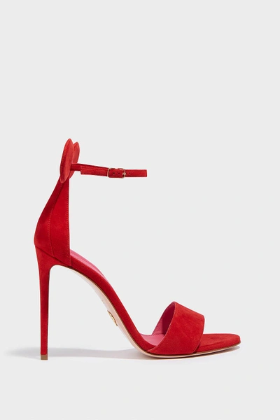 Oscar Tiye Minnie Suede Sandals In Red