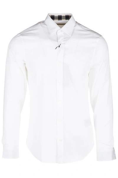 Shop Burberry Men's Long Sleeve Shirt Dress Shirt Cambridge In White