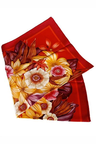 Shop Ferragamo Women's Silk Foulard Scarf In Red