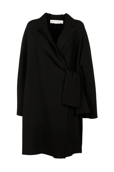 Shop Victoria Beckham Women's Coat  Tie Front In Black