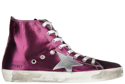 Shop Golden Goose Women's Shoes High Top Trainers Sneakers  Francy In Pink