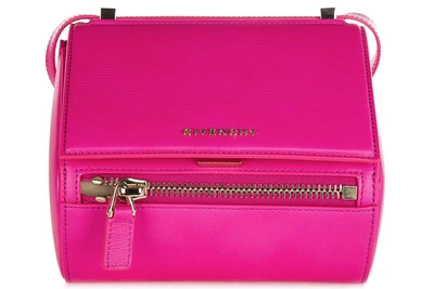 Shop Givenchy Women's Leather Cross-body Messenger Shoulder Bag Pandora Box Mini In Pink