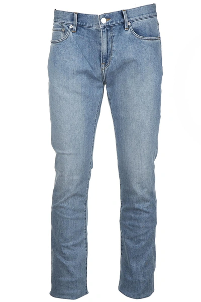 Shop Burberry Men's Jeans Denim Slim In Blue