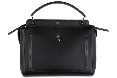 Shop Fendi Women's Leather Handbag Shopping Bag Purse Dotcom In Black