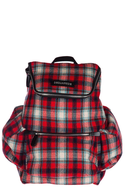 Shop Dsquared2 Men's Rucksack Backpack Travel  Hiro In Red