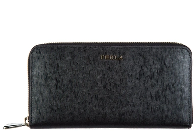 Shop Furla Women's Wallet Genuine Leather Coin Case Holder Purse Card Bifold Babylon Xl In Black