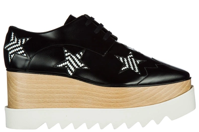 Shop Stella Mccartney Women's Classic Lace Up Laced Formal Shoes Elyse Star Oxford In Black