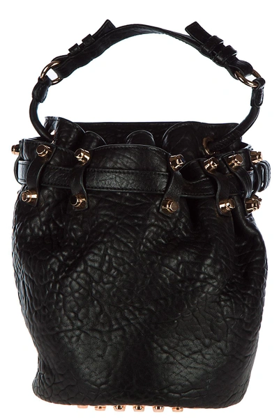 Shop Alexander Wang Women's Leather Handbag Shopping Bag Purse In Black