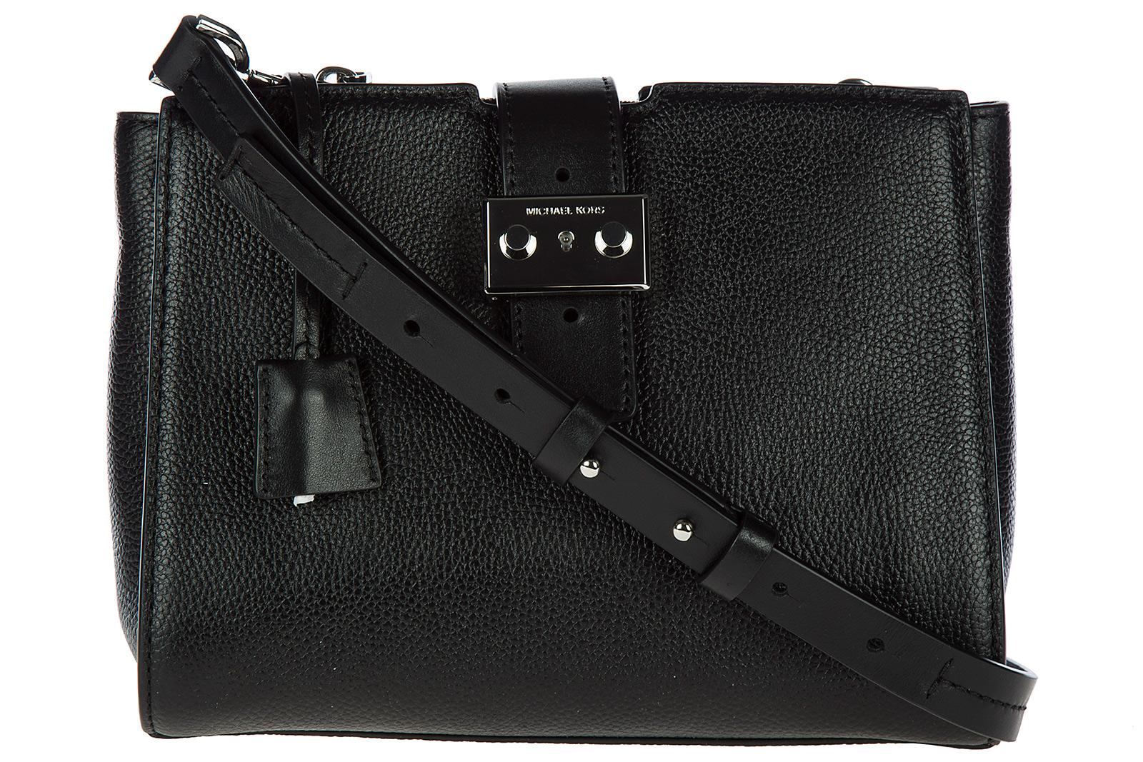 Michael Kors Women&#39;s Leather Cross-body Messenger Shoulder Bag Bond In Black | ModeSens