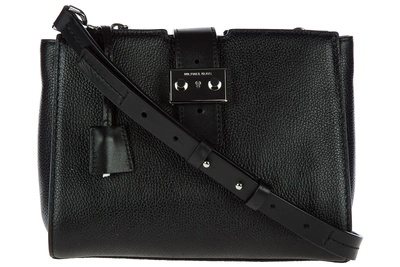 Shop Michael Kors Women's Leather Cross-body Messenger Shoulder Bag Bond In Black