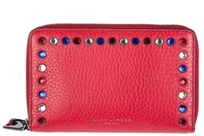 Shop Marc Jacobs Women's Wallet Coin Case Holder Purse Card Bifold In Red