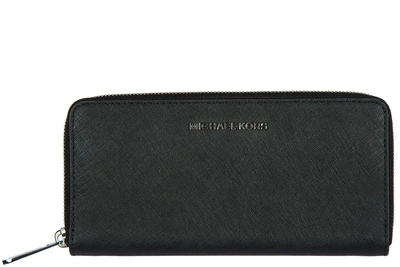 Shop Michael Kors Women's Wallet Coin Case Holder Purse Card Bifold  Jet Set Travel Za Continental In Black