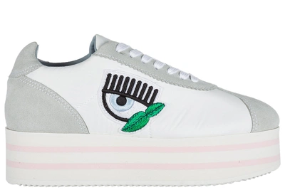Shop Chiara Ferragni Damenschuhe Turnschuhe Damen Wildleder Schuhe Sneakers In White