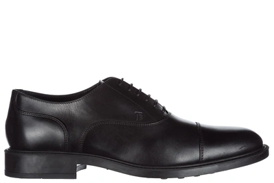 Shop Tod's Men's Classic Leather Lace Up Laced Formal Shoes Oxford In Black