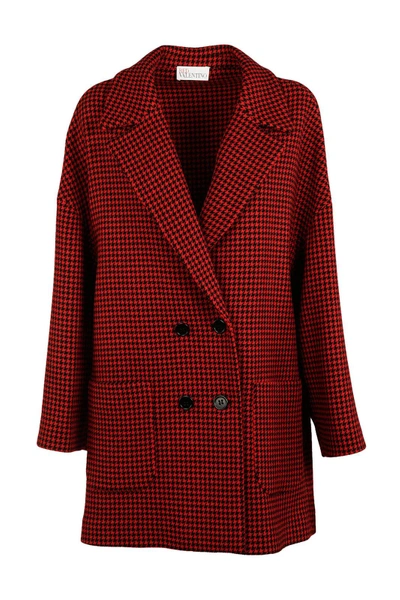Shop Red Valentino Women's Double Breasted Coat Overcoat In Red