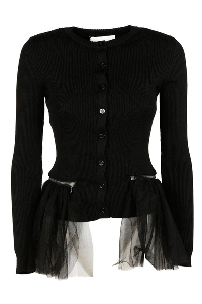 Shop Moschino Cardigan Women's Jumper Sweater In Black
