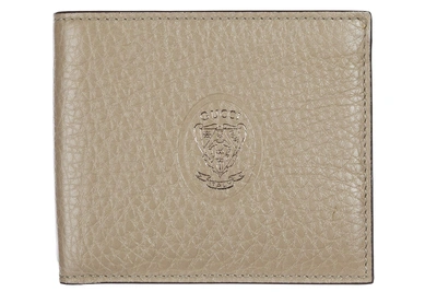 Shop Gucci Men's Genuine Leather Wallet Credit Card Bifold In Beige