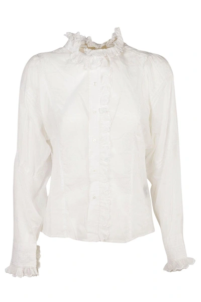 Shop Isabel Marant Étoile Women's Shirt Long Sleeve In White