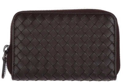 Shop Bottega Veneta Women's Wallet Genuine Leather Coin Case Holder Purse Card Bifold In Brown
