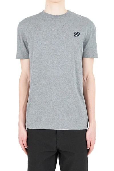 Shop Mcq By Alexander Mcqueen Men's Short Sleeve T-shirt Crew Neckline Jumper Swallow In Grey