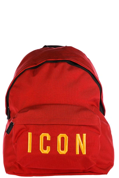 Shop Dsquared2 Men's Nylon Rucksack Backpack Travel  Icon In Red