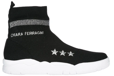 Shop Chiara Ferragni Damenschuhe Damen Schuhe High Sneakers  Active In Black