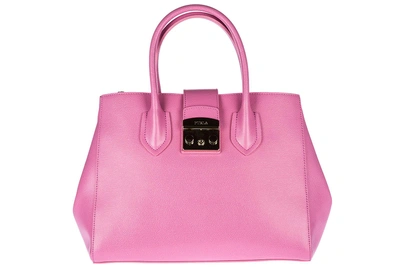 Shop Furla Women's Leather Handbag Shopping Bag Purse In Pink